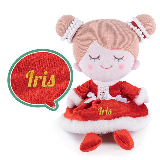 Iris Personnalisée Poupée en Peluche en Robe Rouge